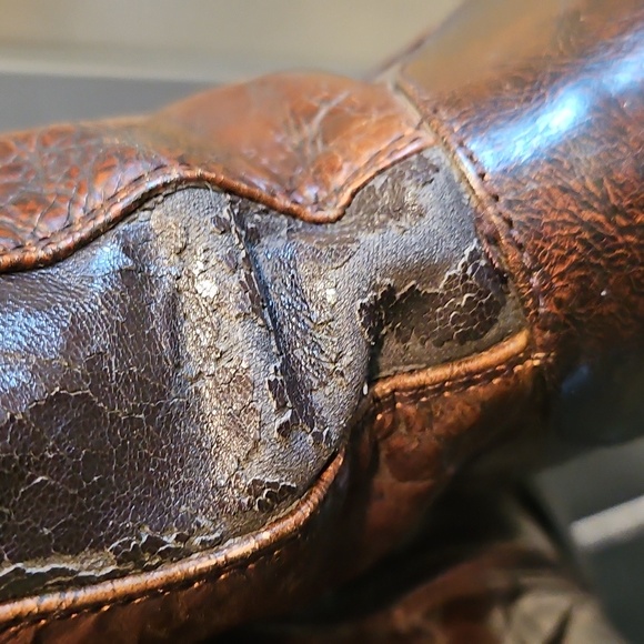 BORN CROWN Brown Distressed Leather Tall Riding Equestrian Boot W22541 SZ 7.5M - Picture 7 of 15